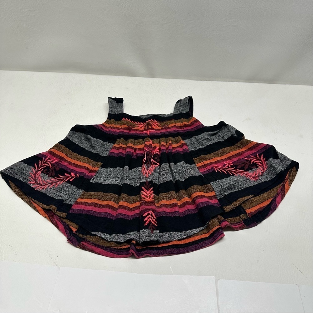 Free People Stripe Embroidered Crop Tank Top. Size XS - Picture 3 of 11
